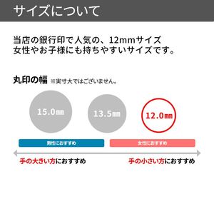 銀行印 パールスティック アイスブルー 12.0mm　印鑑ケース【サニーケース】