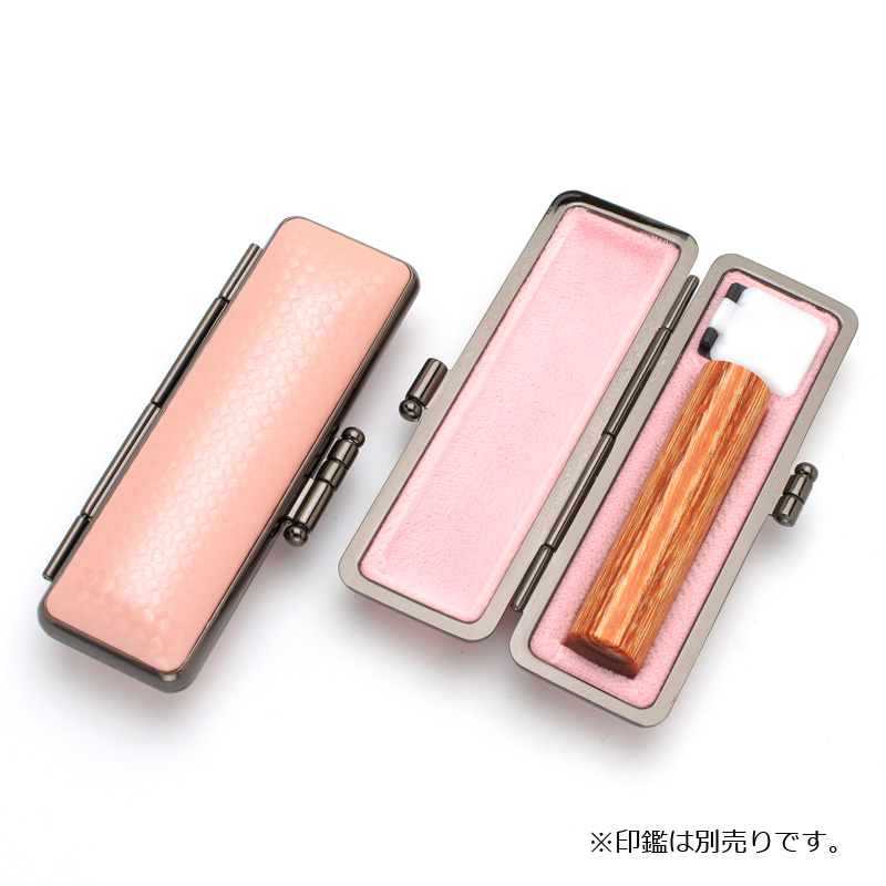 印鑑ケース ライトカーボン調デザインケース ピンク 10.5-12.0mm