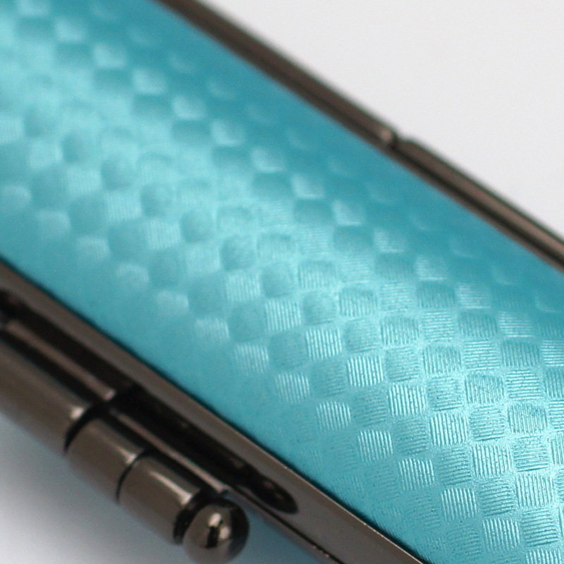 印鑑ケース ライトカーボン調デザインケース ブルー 10.5-12.0mm