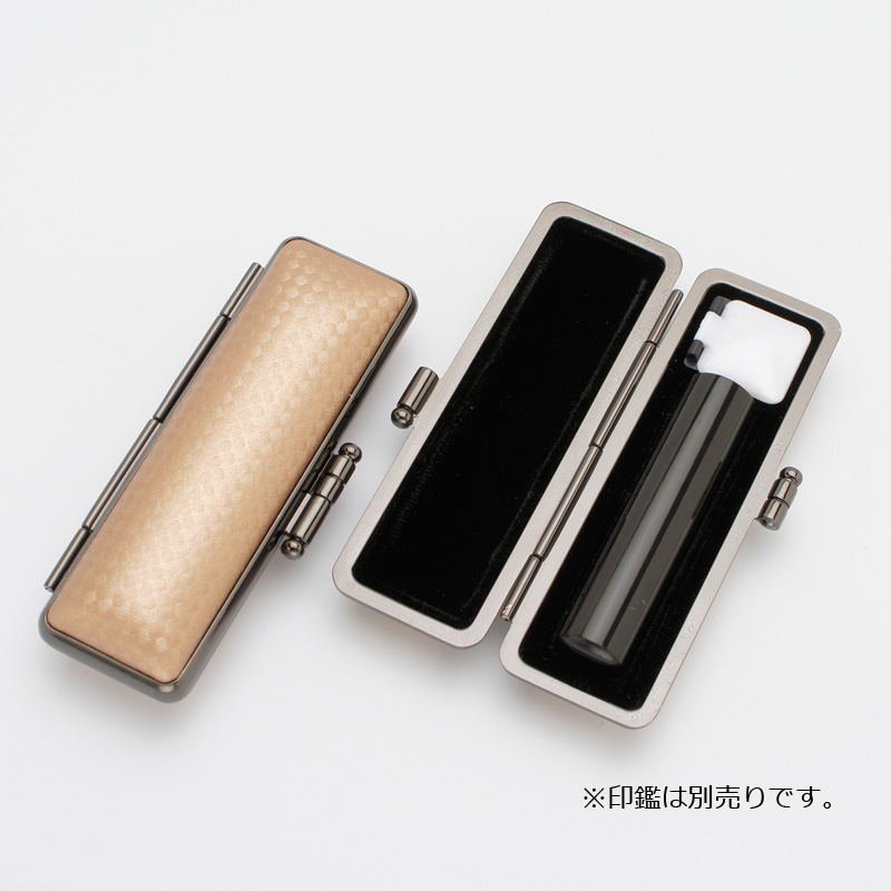印鑑ケース ライトカーボン調デザインケース ライトブラウン 10.5-12.0mm