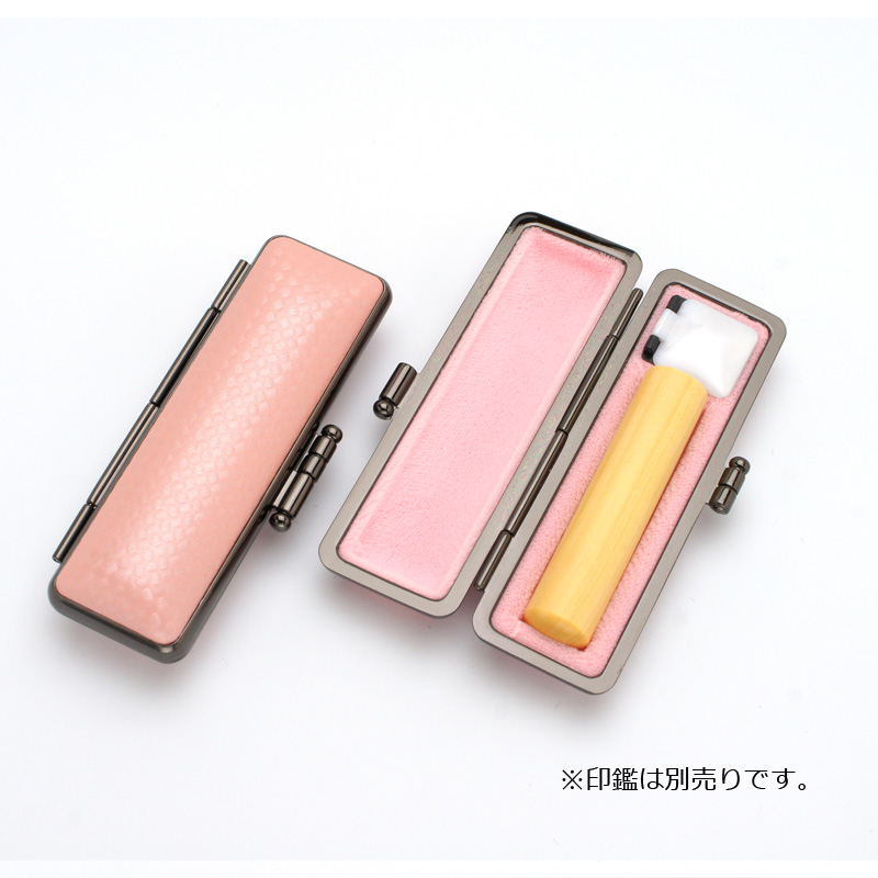 印鑑ケース ライトカーボン調デザインケース ピンク 12.5-15.0mm