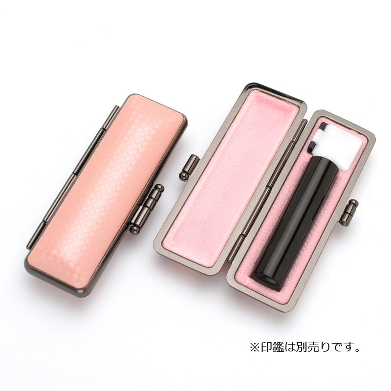 印鑑ケース ライトカーボン調デザインケース ピンク 12.5-15.0mm