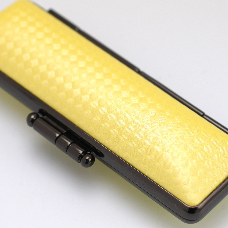 印鑑ケース ライトカーボン調デザインケース イエロー 12.5-15.0mm