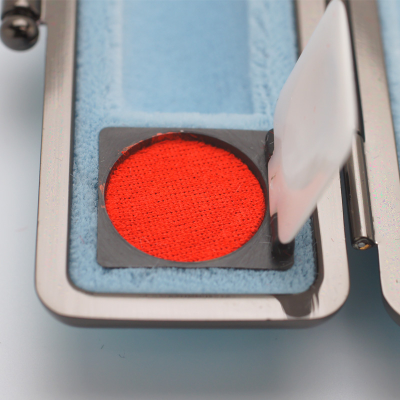 印鑑ケース ライトカーボン調デザインケース ブルー 12.5-15.0mm