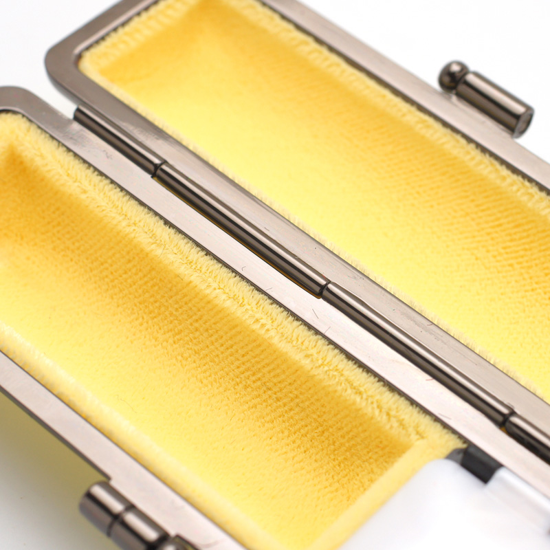 印鑑ケース ライトカーボン調デザインケース イエロー 16.5-18.0mm