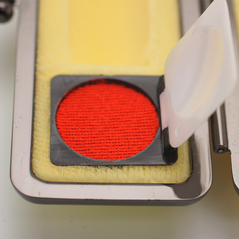 印鑑ケース ライトカーボン調デザインケース イエロー 16.5-18.0mm