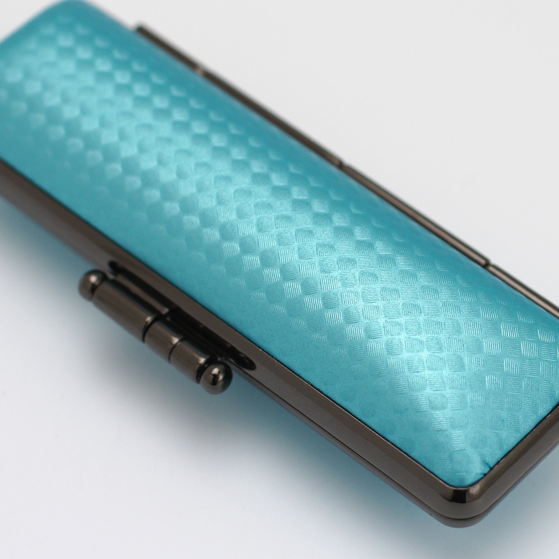 印鑑ケース ライトカーボン調デザインケース ブルー 16.5-18.0mm