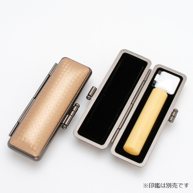 印鑑ケース ライトカーボン調デザインケース ライトブラウン 16.5-18.0mm