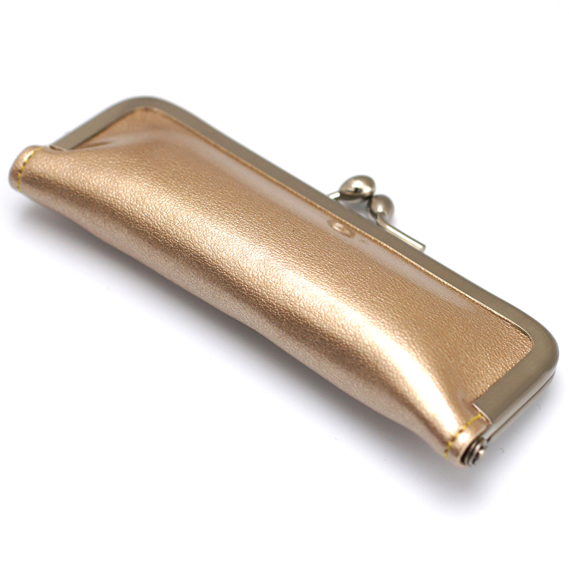 がま口印鑑ケース パールゴールド