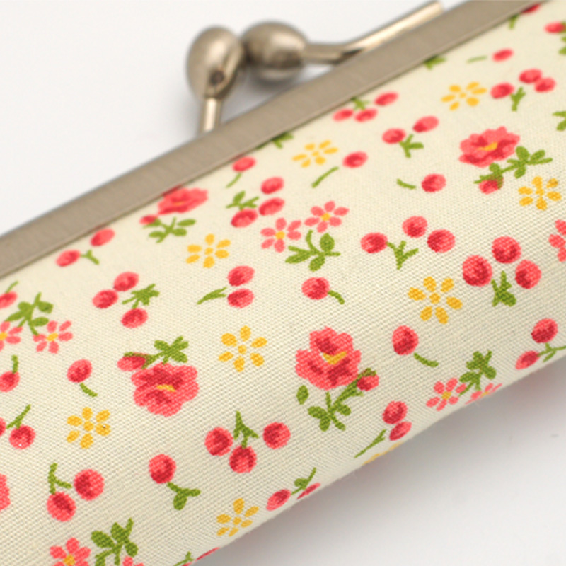 がま口印鑑ケース フラワーホワイト