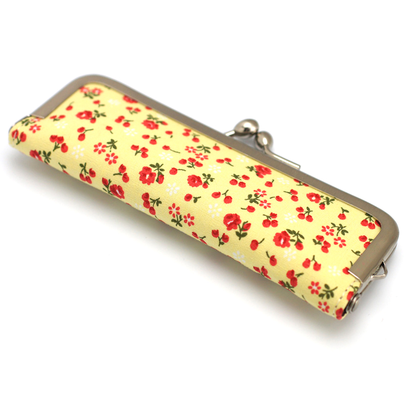 がま口印鑑ケース フラワーイエロー