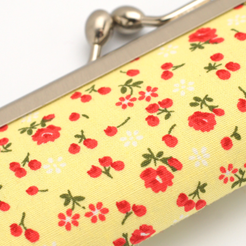 がま口印鑑ケース フラワーイエロー