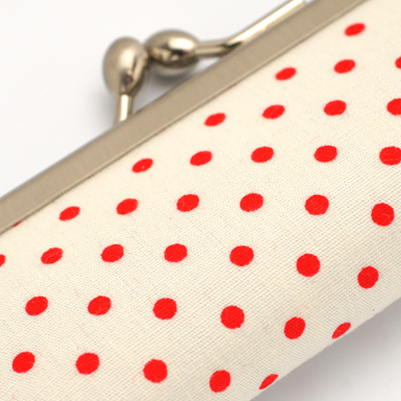 がま口印鑑ケース プチドットホワイト