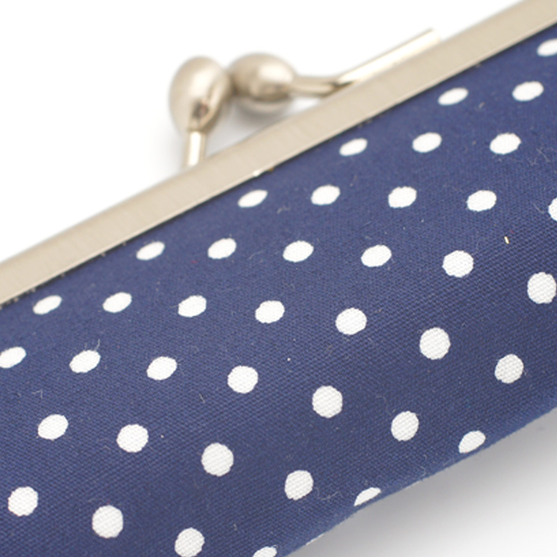 がま口印鑑ケース プチドットネイビー