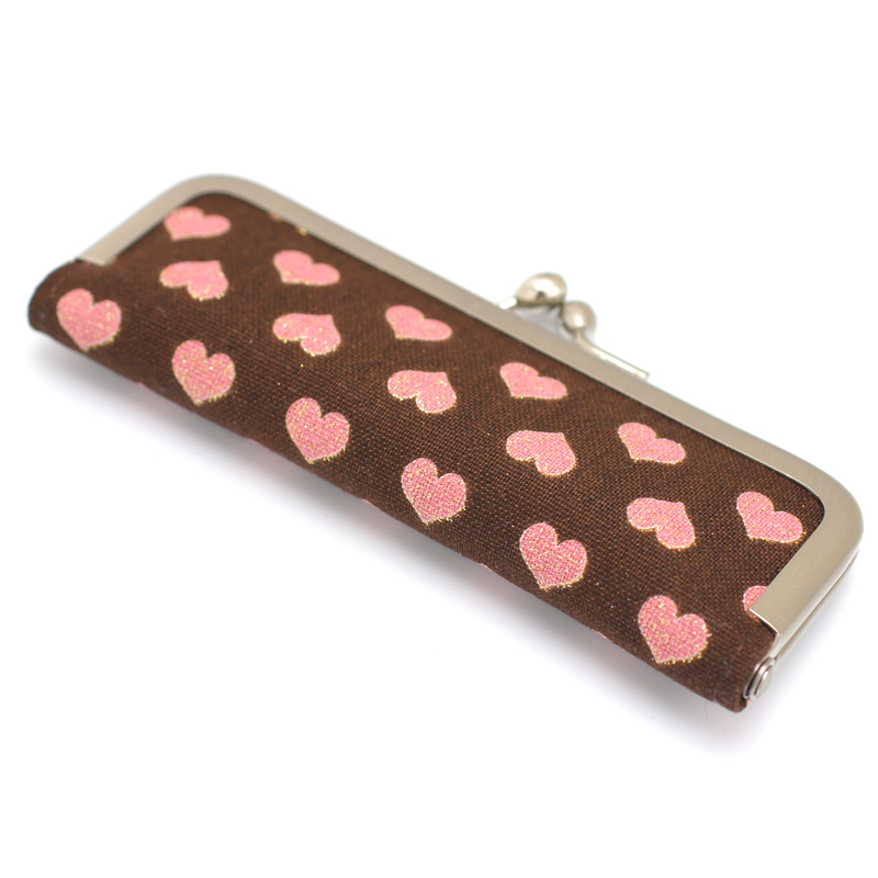 がま口印鑑ケース ハートピンク