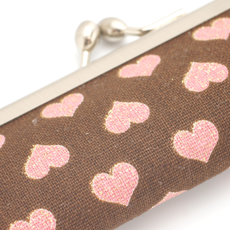 がま口印鑑ケース ハートピンク