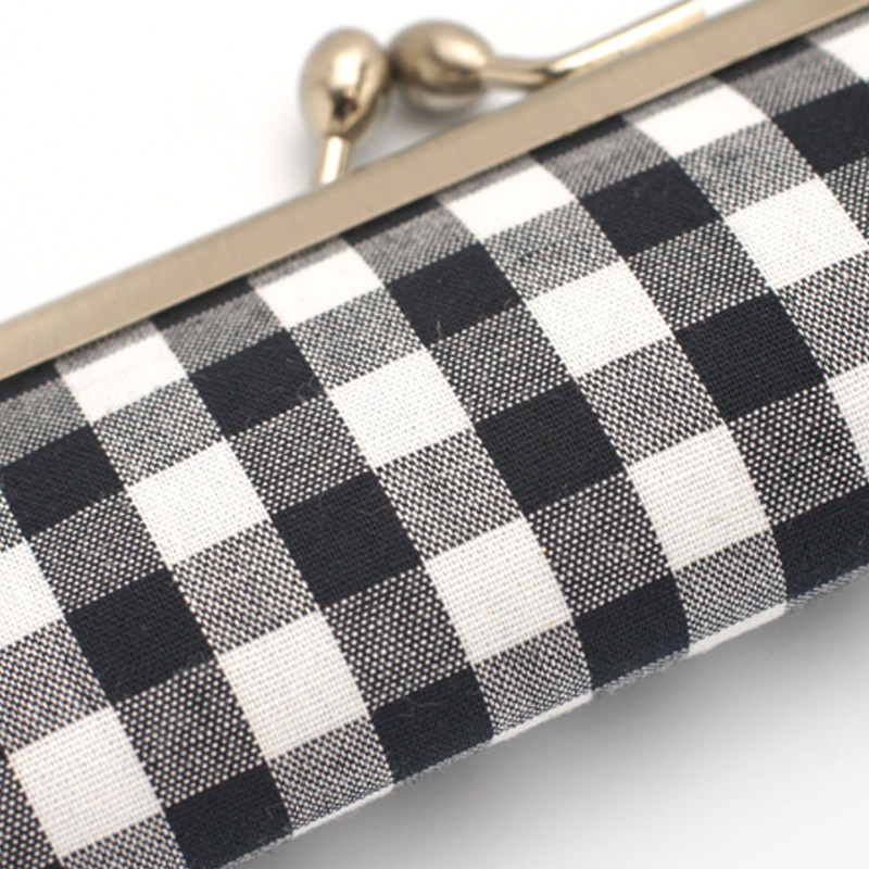 がま口印鑑ケース ギンガムチェック