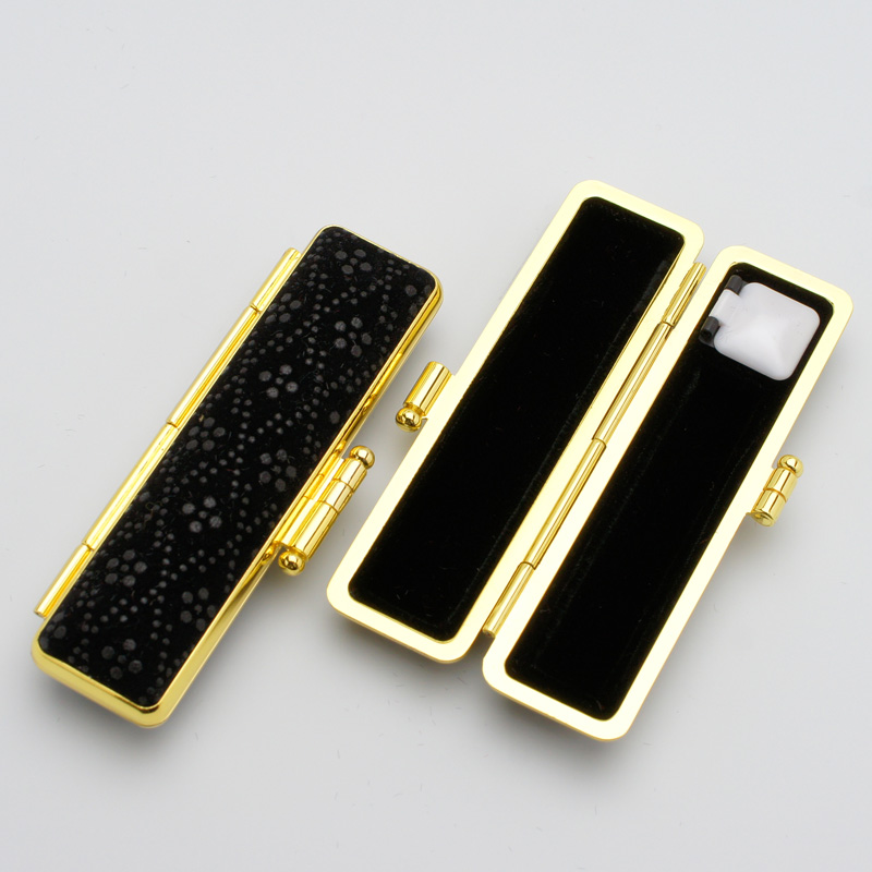 印鑑ケース いちふ(ICHIFU)/金枠ケース（朱肉付き） うめ *IB-11206（10.5mm-12.5mm）