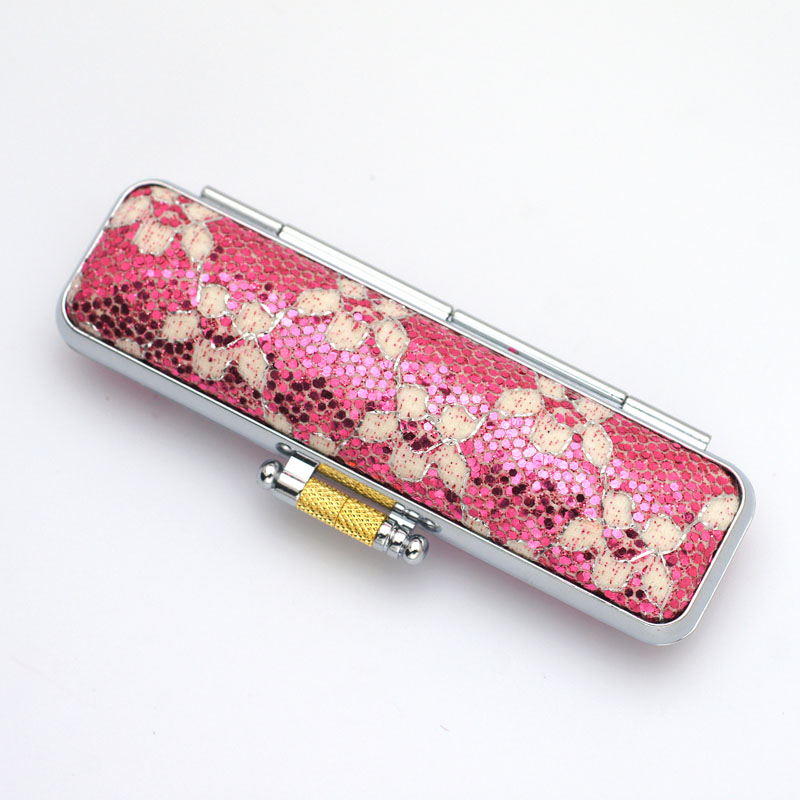 印鑑ケース きらめきラメケース/花柄 ピンク （10.5-12.0mm）