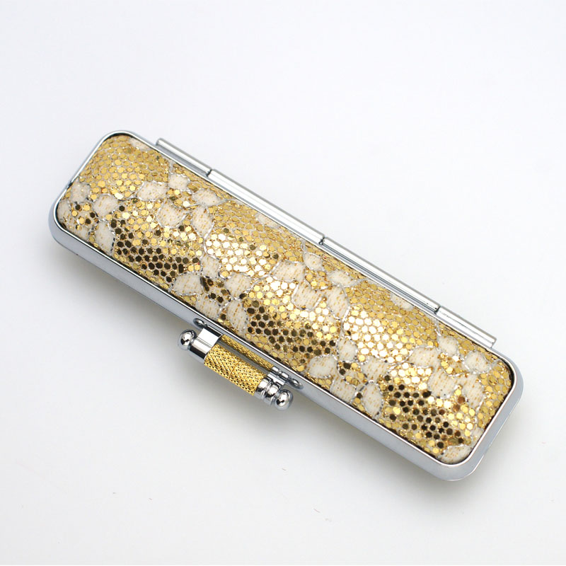 印鑑ケース きらめきラメケース/花柄 ゴールド (10.5-12.0mm)