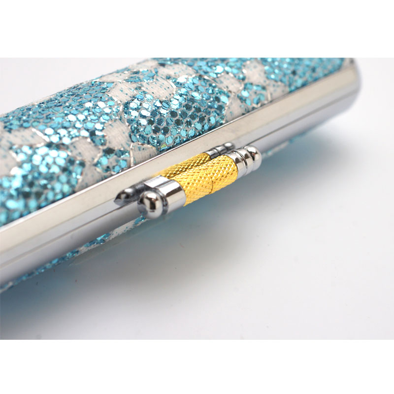 印鑑ケース きらめきラメケース/花柄 ブルー (10.5-12.0mm)