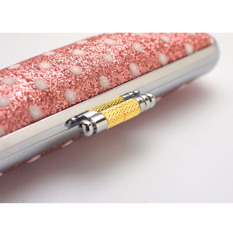 印鑑ケース きらめきラメケース/水玉 ピンク (10.5-12.0mm)