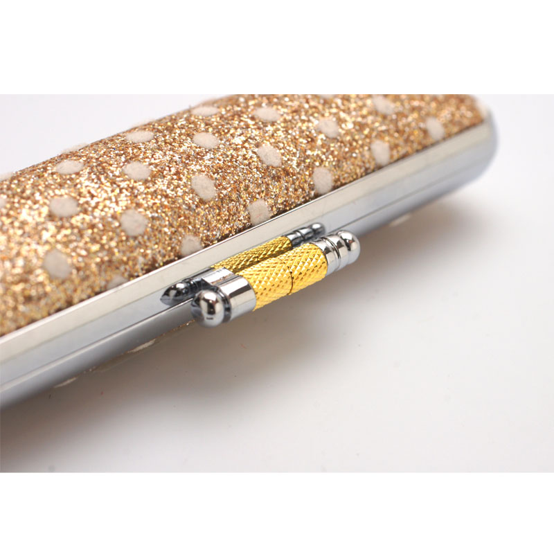 印鑑ケース きらめきラメケース/水玉 ゴールド (10.5-12.0mm)