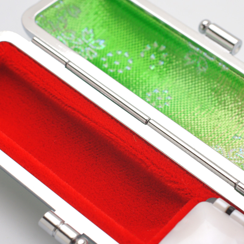 桜柄印鑑ケース グリーン 10.5-12.0mm