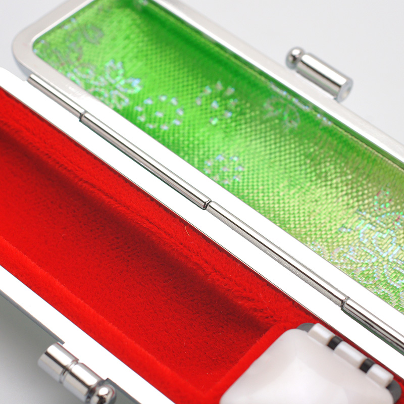 桜柄印鑑ケース グリーン 12.5-15.0mm