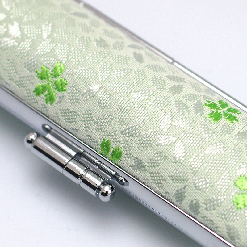 桜柄印鑑ケース グリーン 12.5-15.0mm