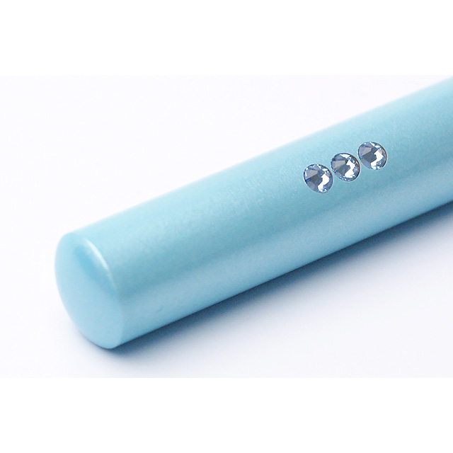 ハピネスクリスタル印鑑 パールブルー アタリ付き 12.0mm