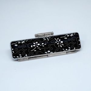 印鑑・ケースセット 銀花 ブラック/12.0mm