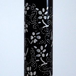 印鑑・ケースセット 銀花 ブラック/12.0mm