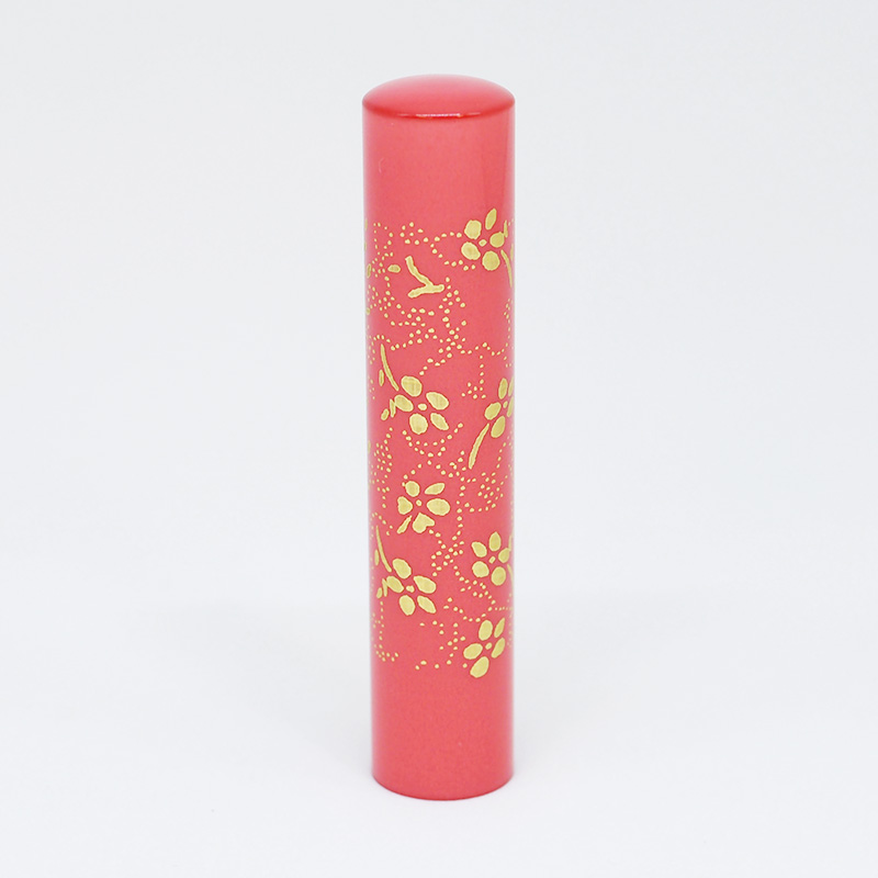印鑑・ケースセット 金花 ピンク/12.0mm