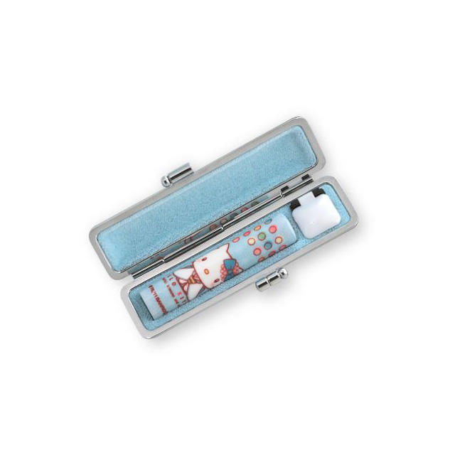 サンリオ 和(なごみ)ざいく印鑑 ハローキティ はんなり青