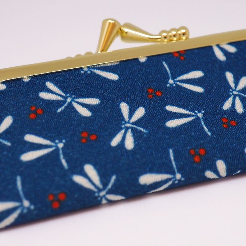 印鑑ケース キレイはんこ(オリジナル)/がまぐち(朱肉付き)ケース とんぼ/10.5mm-12.0mm KIC-05