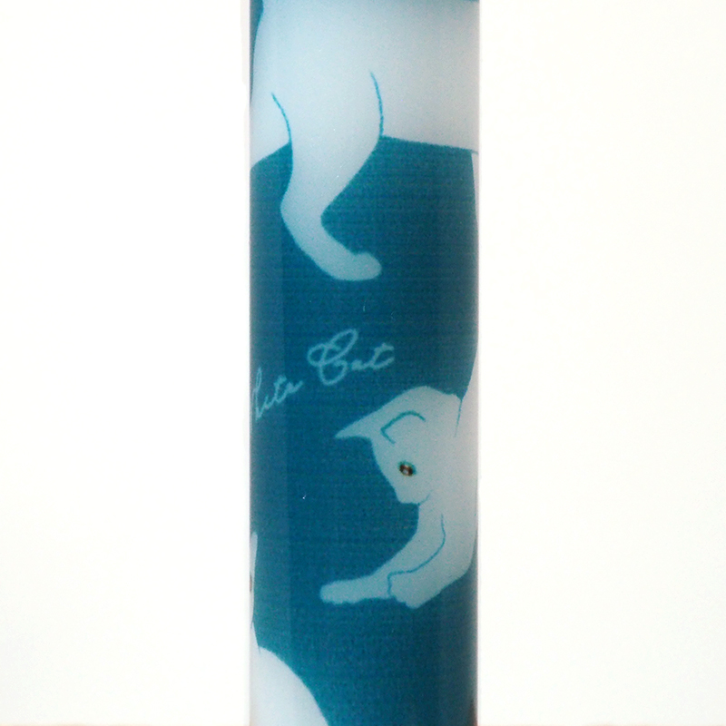 印鑑・ケースセット キレイはんこ(オリジナル) 白猫/12.0mm KIS-09