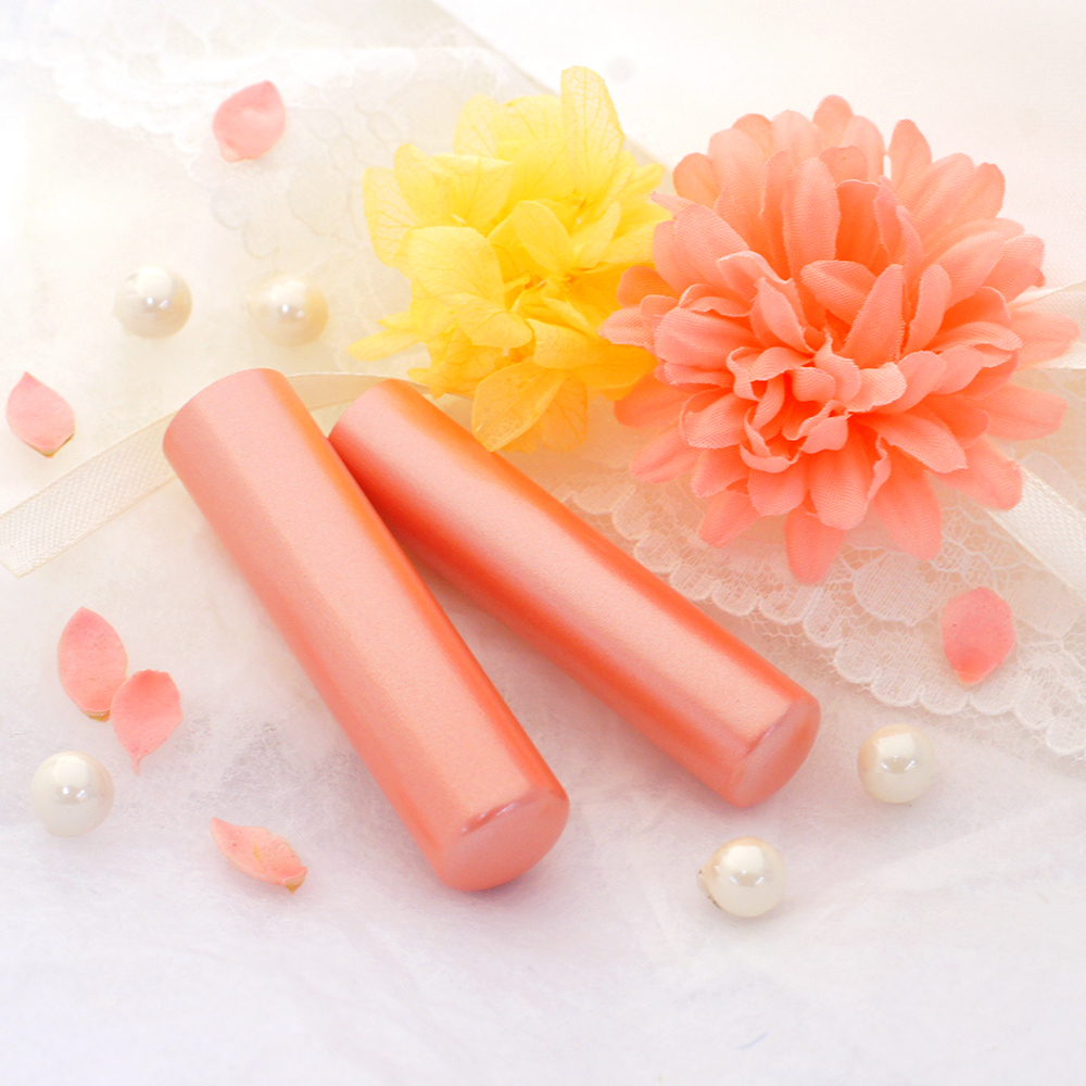 実印 パールスティック ベビーピンク 15.0mm 印鑑ケース【サニーケース】