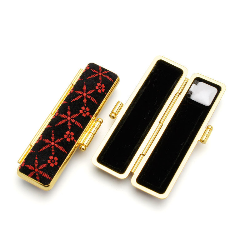 印鑑/はんこ いちふ(ICHIFU)/小袋付き金枠ケース印鑑セット 赤ざくら *MTA-05*IB-11205*K94（12.0mm）